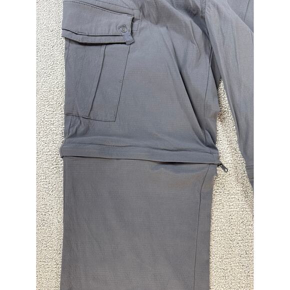 Prana Sage Convertible Pants 3 in 1 Capri Shorts Ripstop Gray Outdoors Sz 8 - Picture 4 of 14